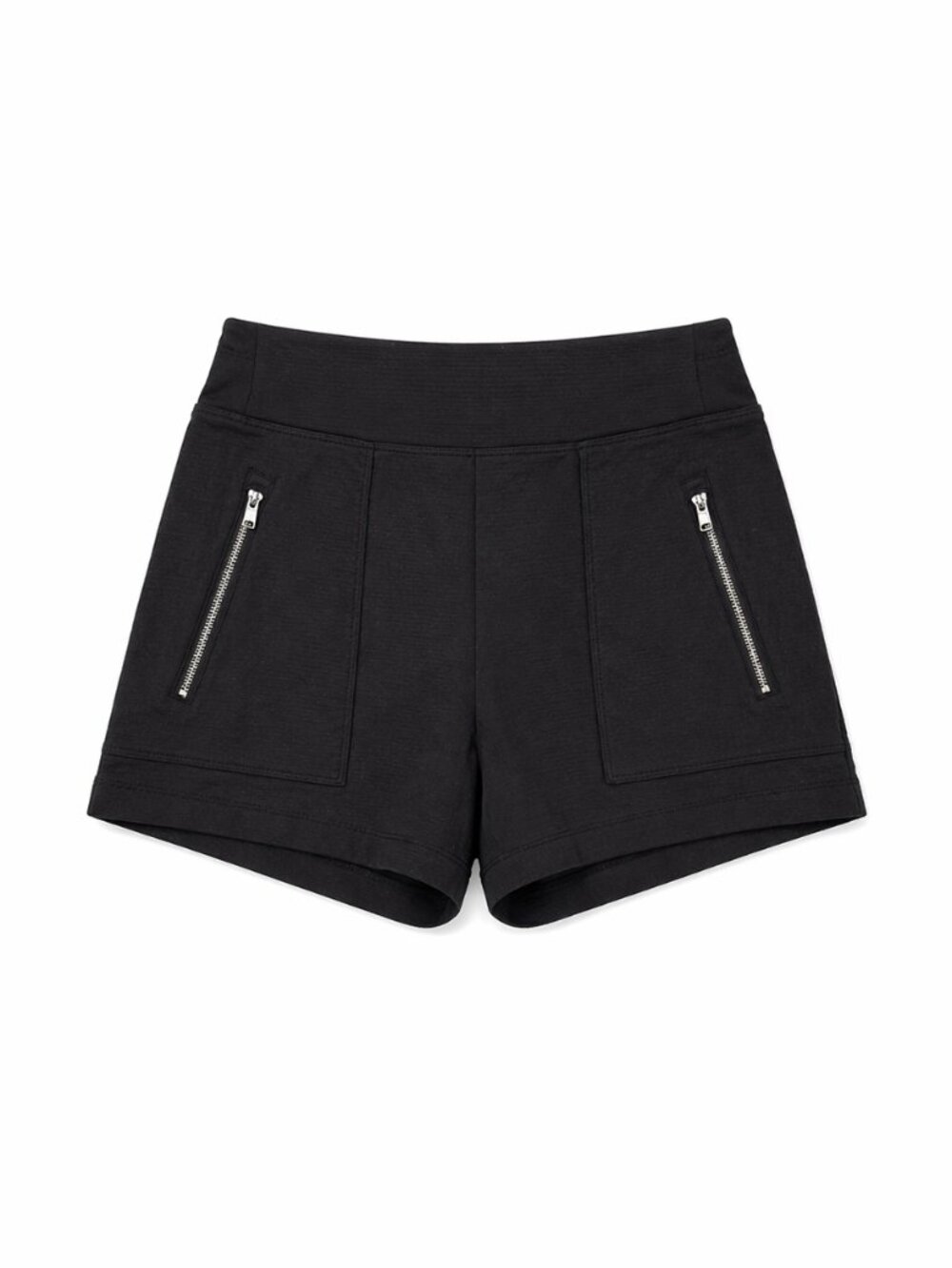 Athleta Women's Black Workout Shorts with Zip Pockets, Size 8